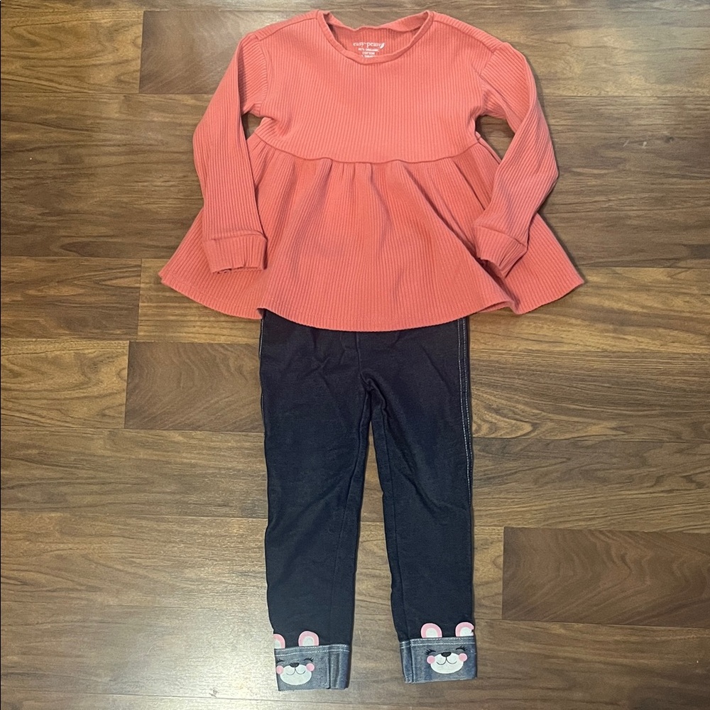 Easy peasy toddler girls outfit 3t